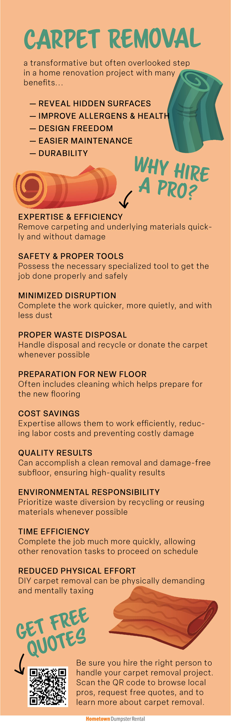 carpet removal for home renovations infographic
