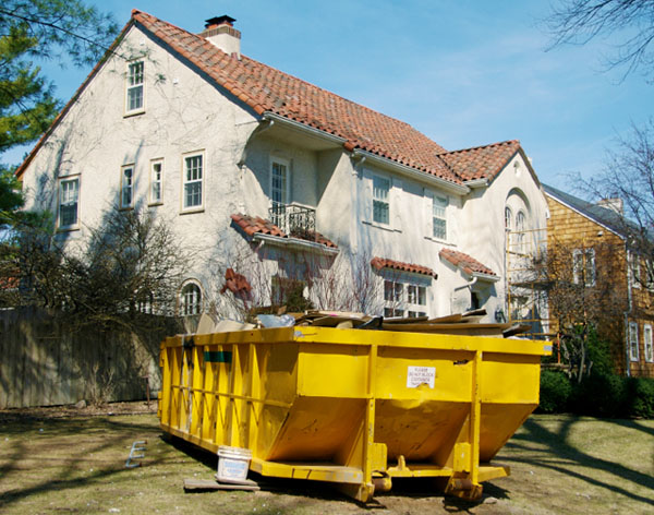 dumpster rental by house