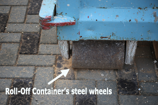 steel dumpster wheels