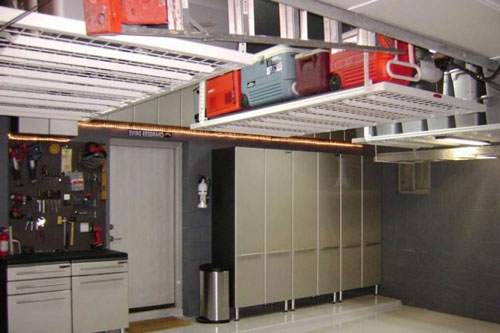 Overhead storage ideas for the garage