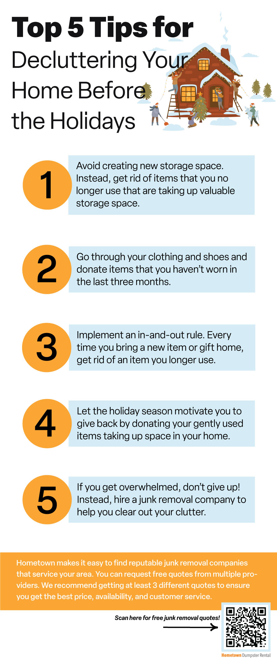 5 Tips for Decluttering Your Home Before the Holidays Infographic
