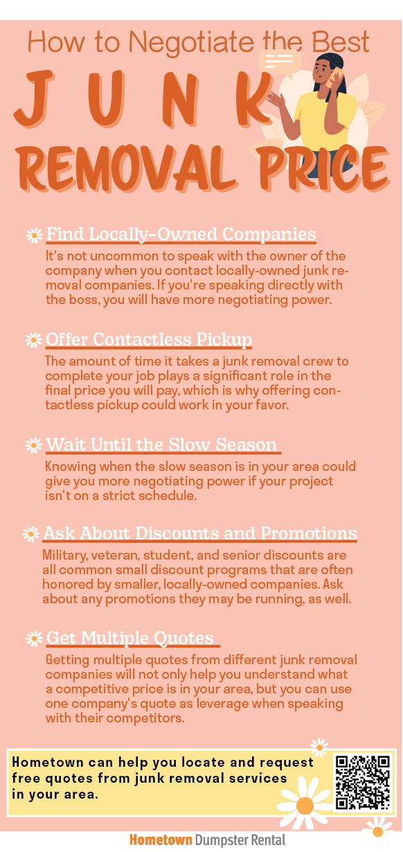 How to Negotiate the Best Junk Removal Price Infographic