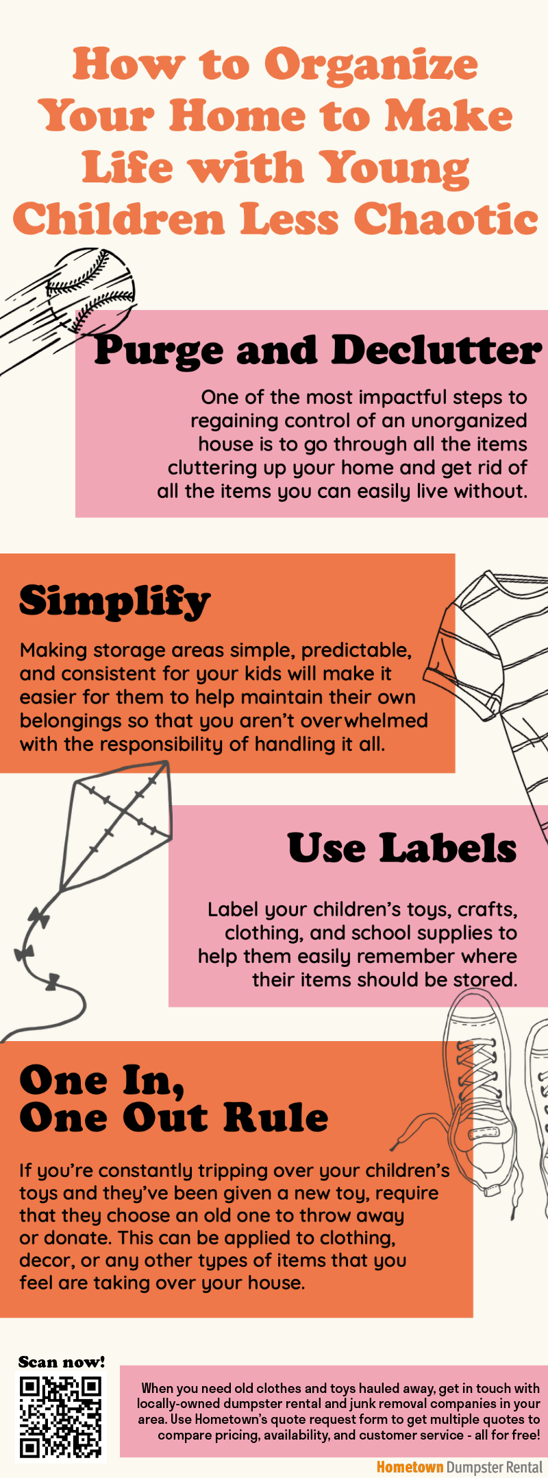 How to Organize Your Home to Make Your Life with Young Children Less Chaotic Infographic