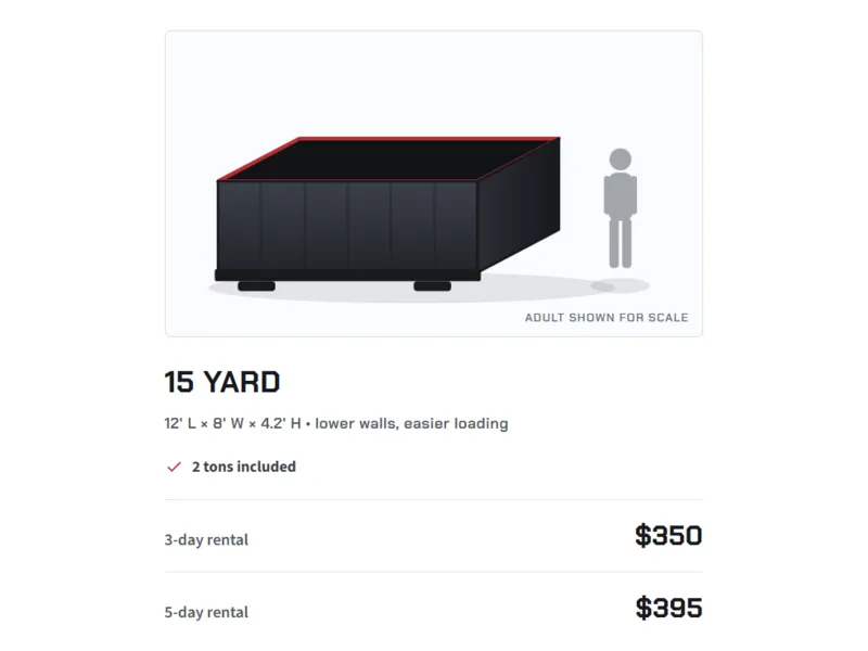 15 Yard Dumpster