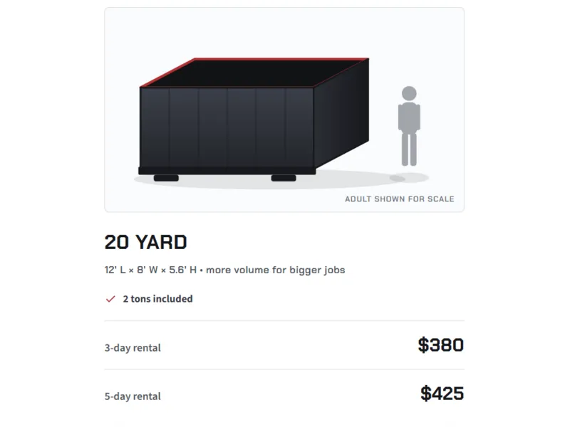 20 Yard Dumpster