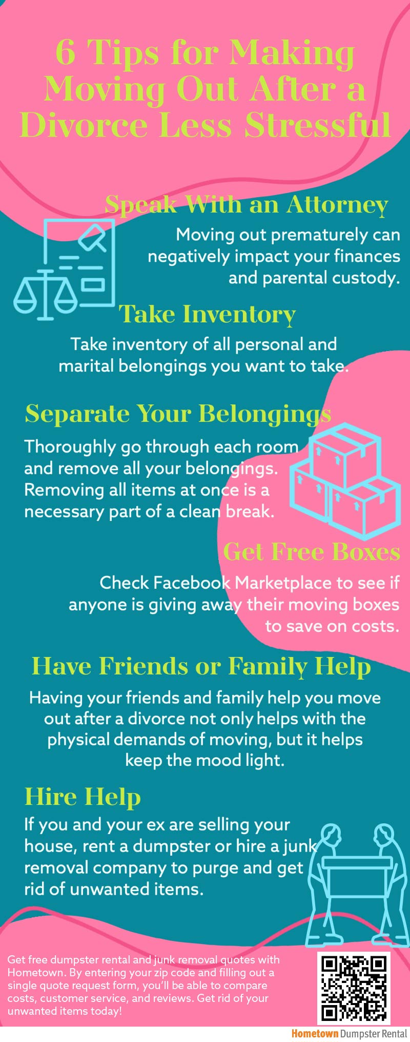 6 Tips for Making Moving Out After a Divorce Less Stressful Infographic