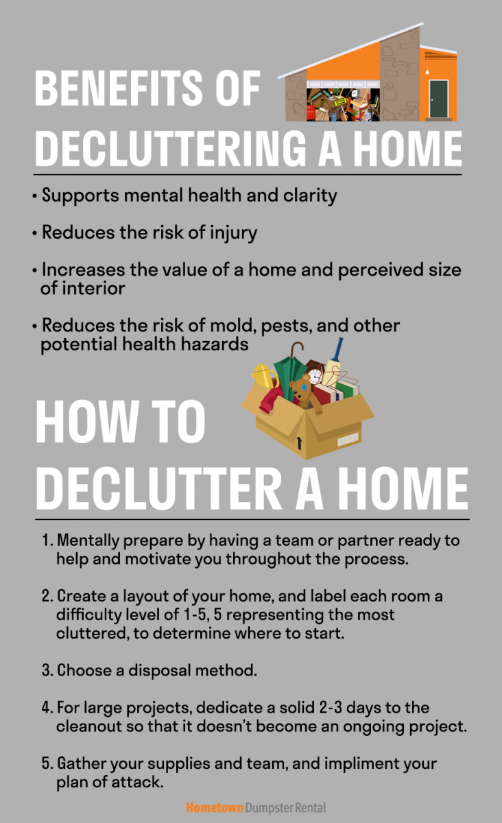 benefits of decluttering a house infographic
