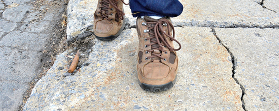 cracked and damaged sidewalks can be replaced in the summer