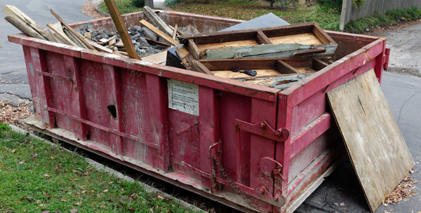 Get a permit if you plan to place a dumpster in the street