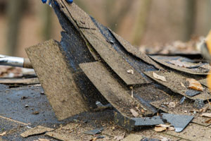 Dumpster for roofing shingles