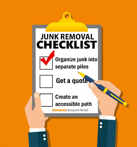 junk removal checklist infographic
