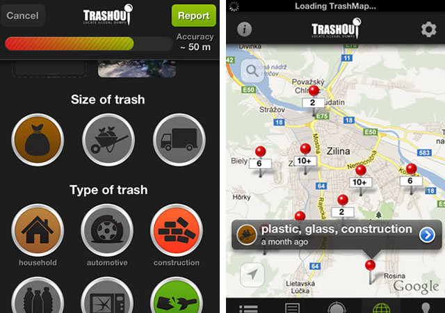trashout app screen
