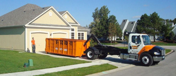 Residential dumpster delivery