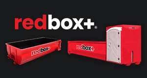 redbox+ Dumpsters of St. Louis and St. Louis Metro East. logo