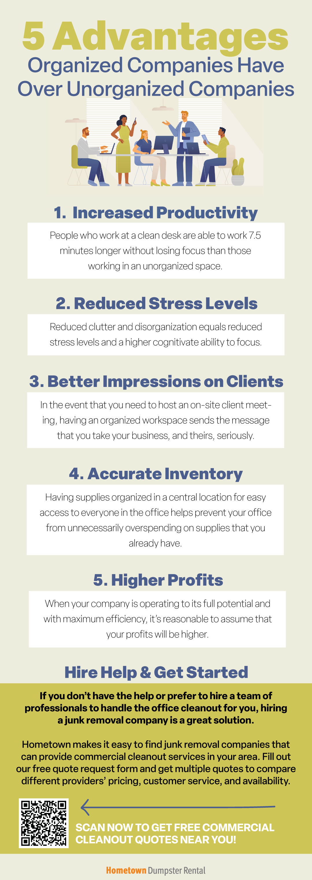 5 Advantages to Keeping an Organized Company Office Infographic