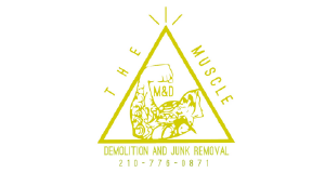 The Muscle Demolition and Junk Removal logo