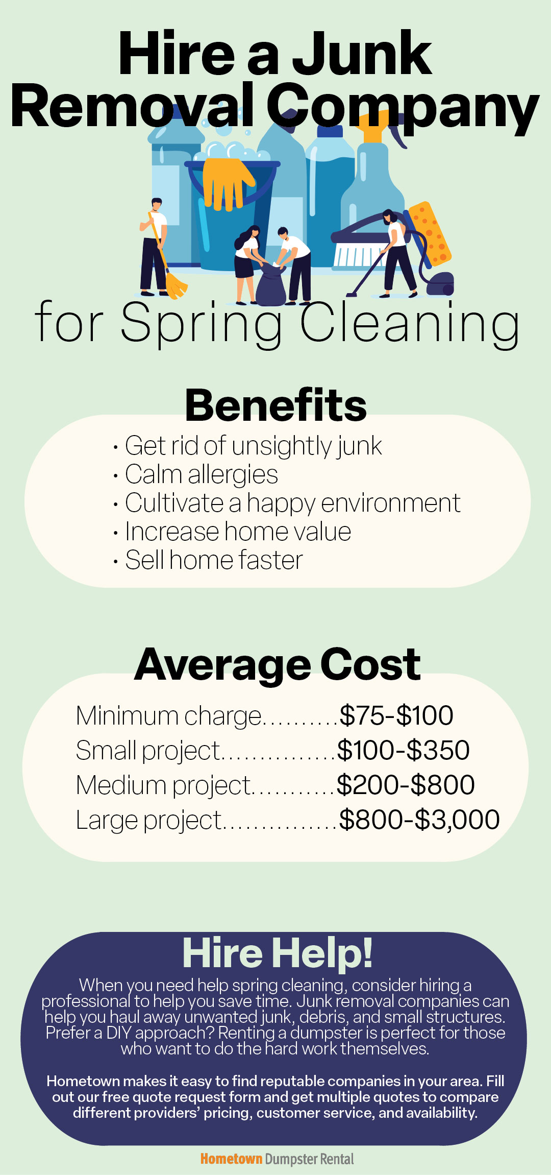 Why you should hire a junk removal company for spring cleaning infographic