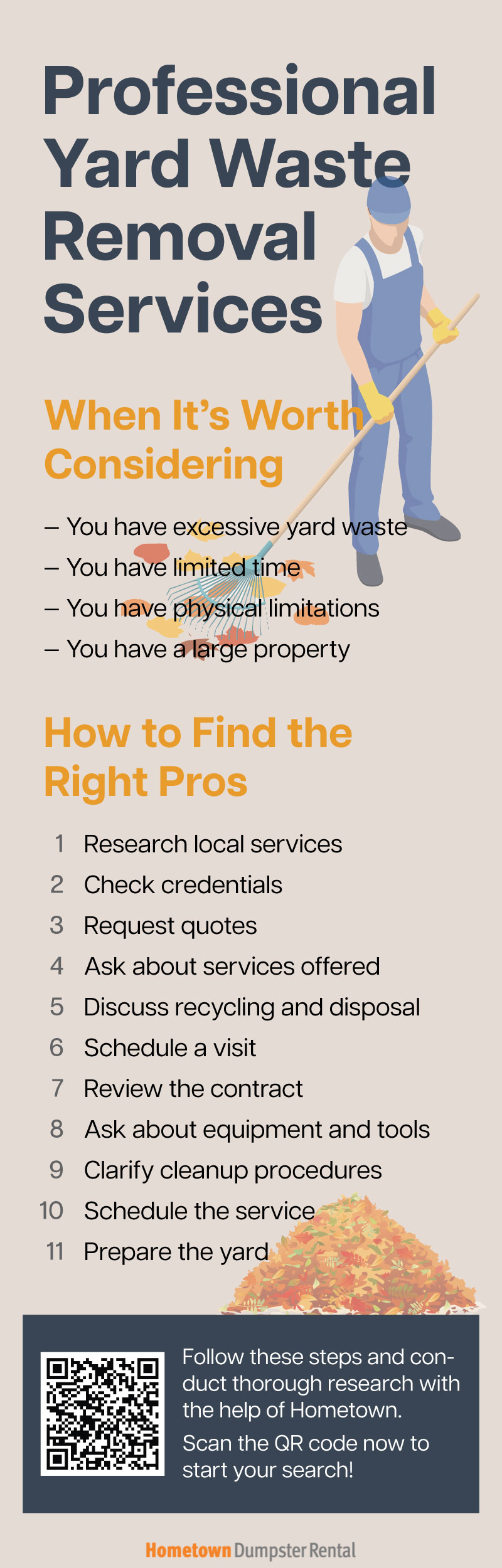yard waste removal services infographic