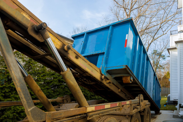 rent a dumpster for patio debris disposal