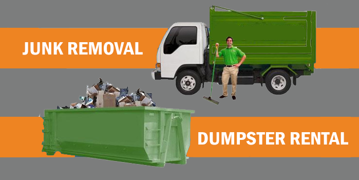 junk removal truck and dumpster comparison