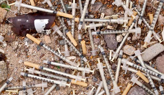 syringes dumped illegally