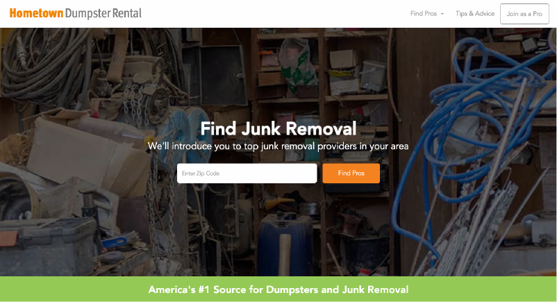 Hometown junk removal quote request form