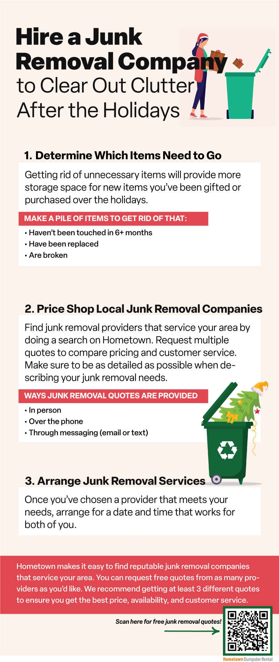Hire a Junk Removal Service to Clear Out Clutter After the Holidays Infographic