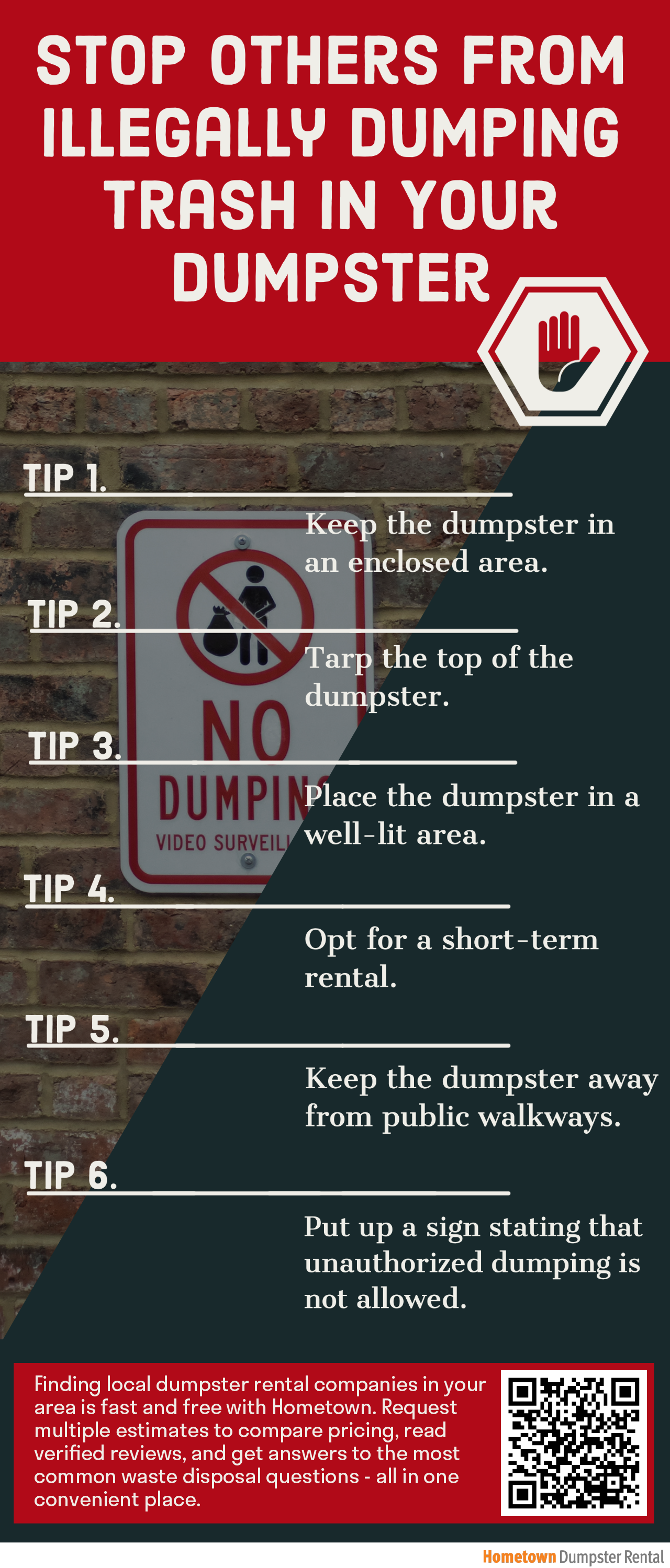 Solutions to Stop Others from Illegally Dumping Trash in Your Dumpster Infographic