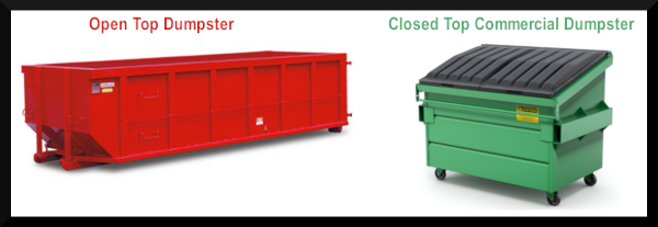 Open top dumpsters vs commercial dumpsters