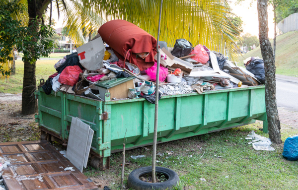 Overloaded dumpster