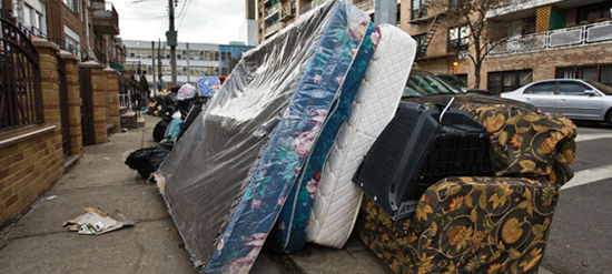 curbside trash mattress disposal