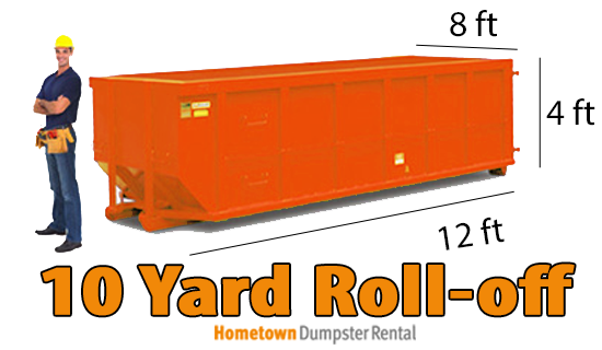 measurements of a 10 yard dumpster