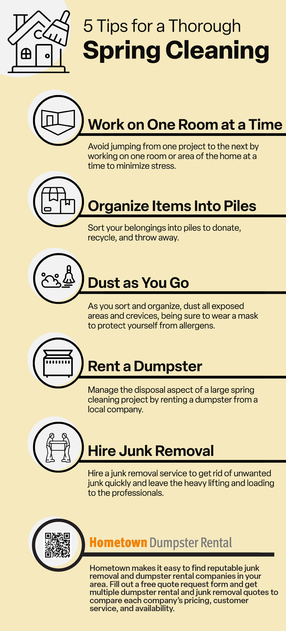 5 tips for a thorough spring cleaning infographic