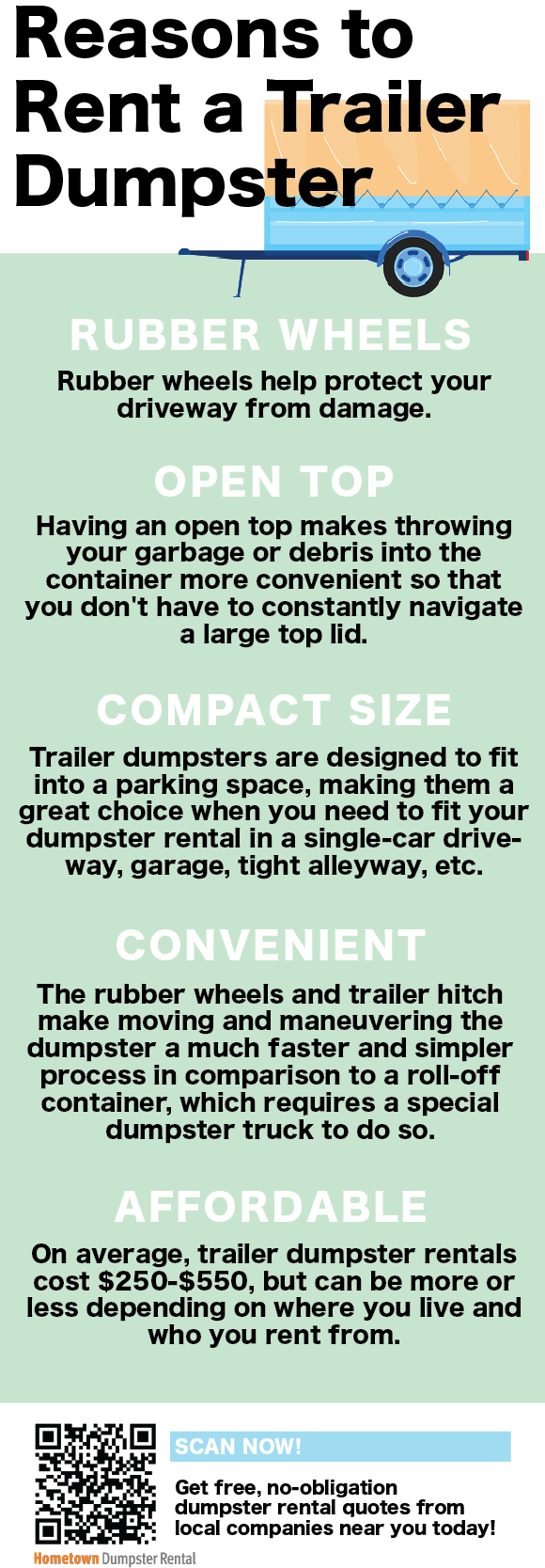 Reasons to Rent a Trailer Dumpster Infographic
