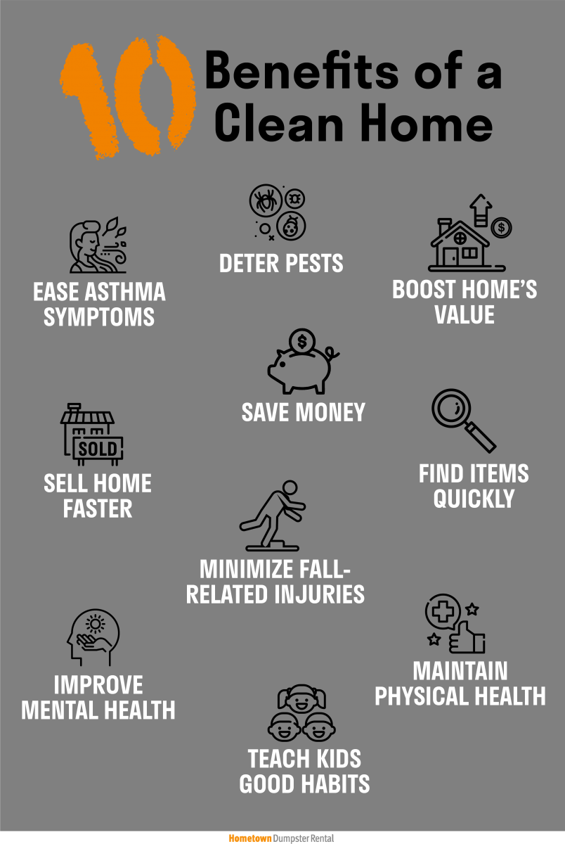 benefits of a clean home infographic