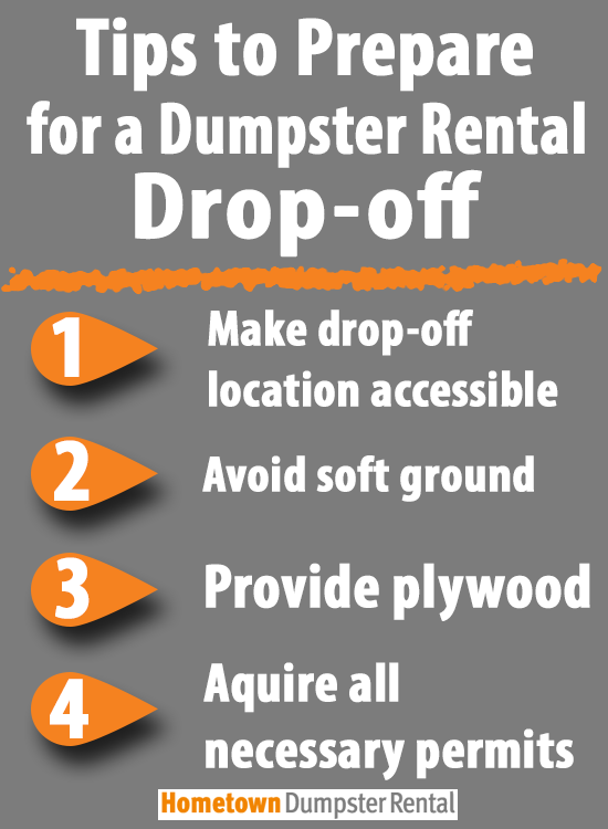 tips to prepare for a dumpster rental drop-off