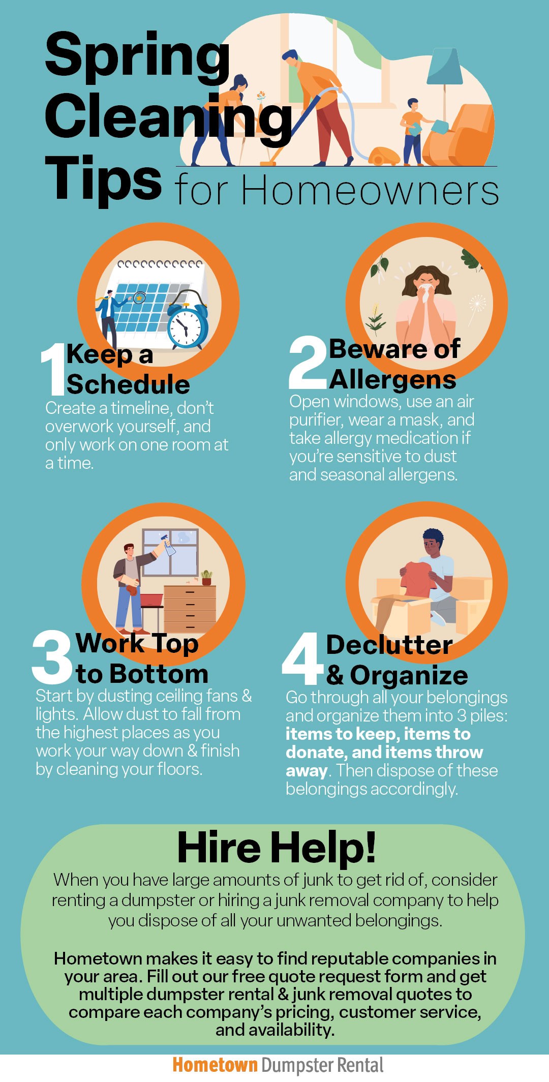 Spring Cleaning Tips for Homeowners Infographic