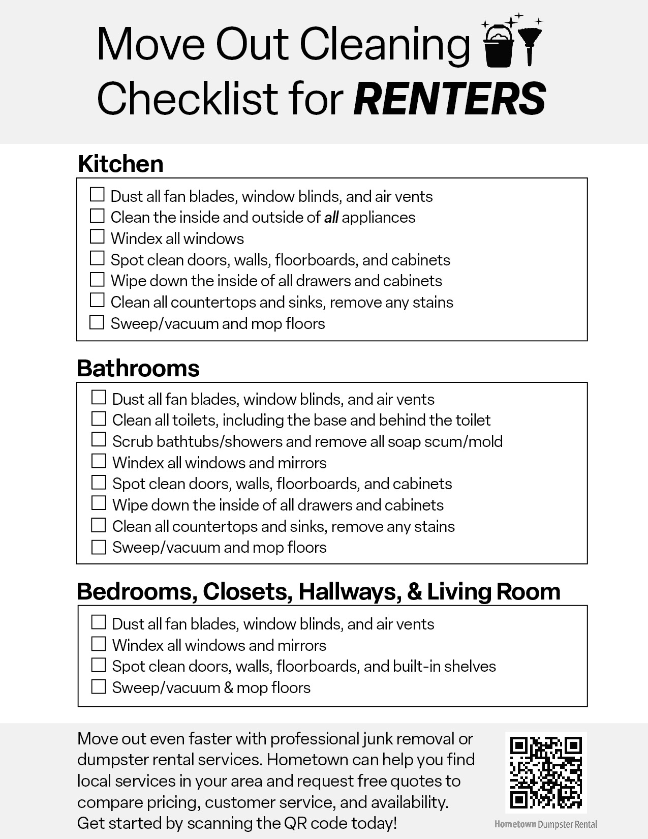 move out checklist for renters infographic