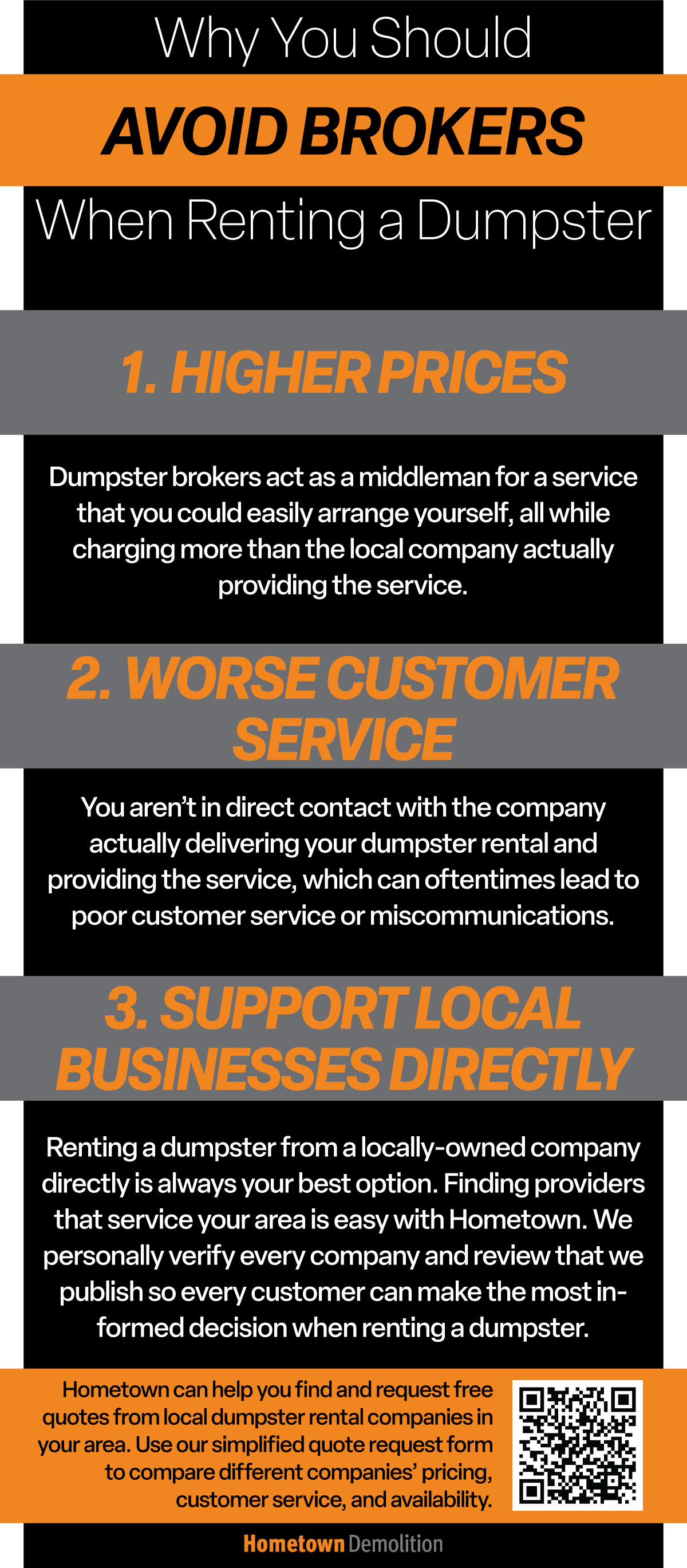 Why You Should Avoid Dumpster Brokers When Renting a Dumpster Infographic