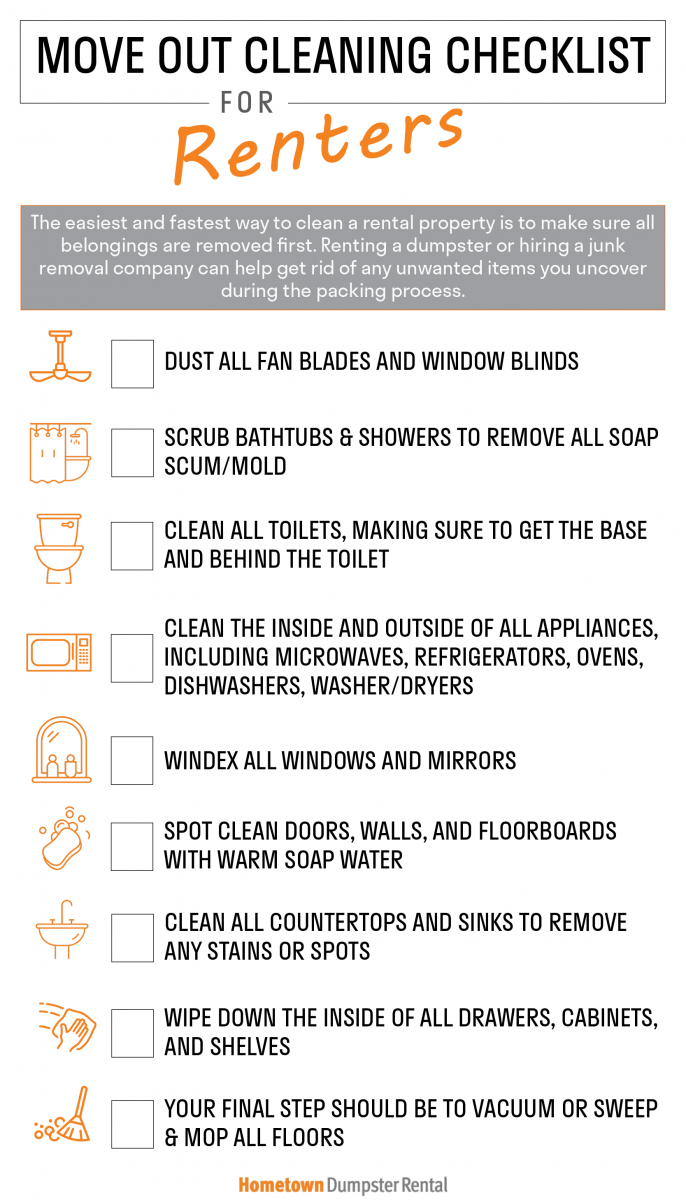 move out checklist for renters infographic
