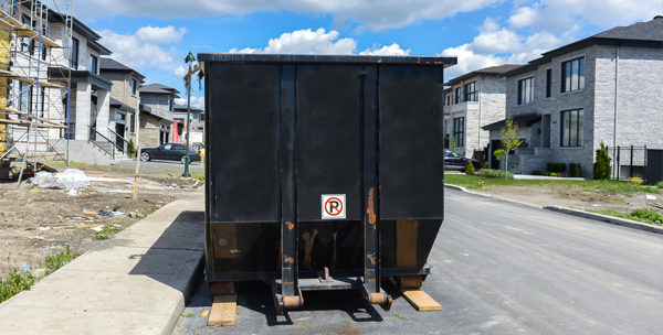 Placing a dumpster in the street requires a permit