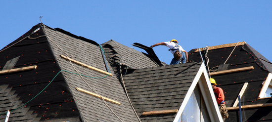 roofing project in progress