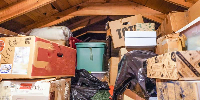 attic full of junk