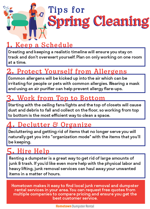 Spring Cleaning Tips for Homeowners Hometown Dumpster Rental
