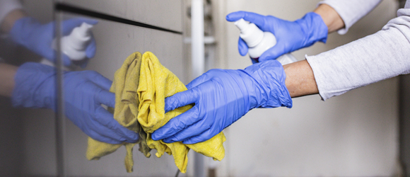 cleaning stainless steel kitchen appliance