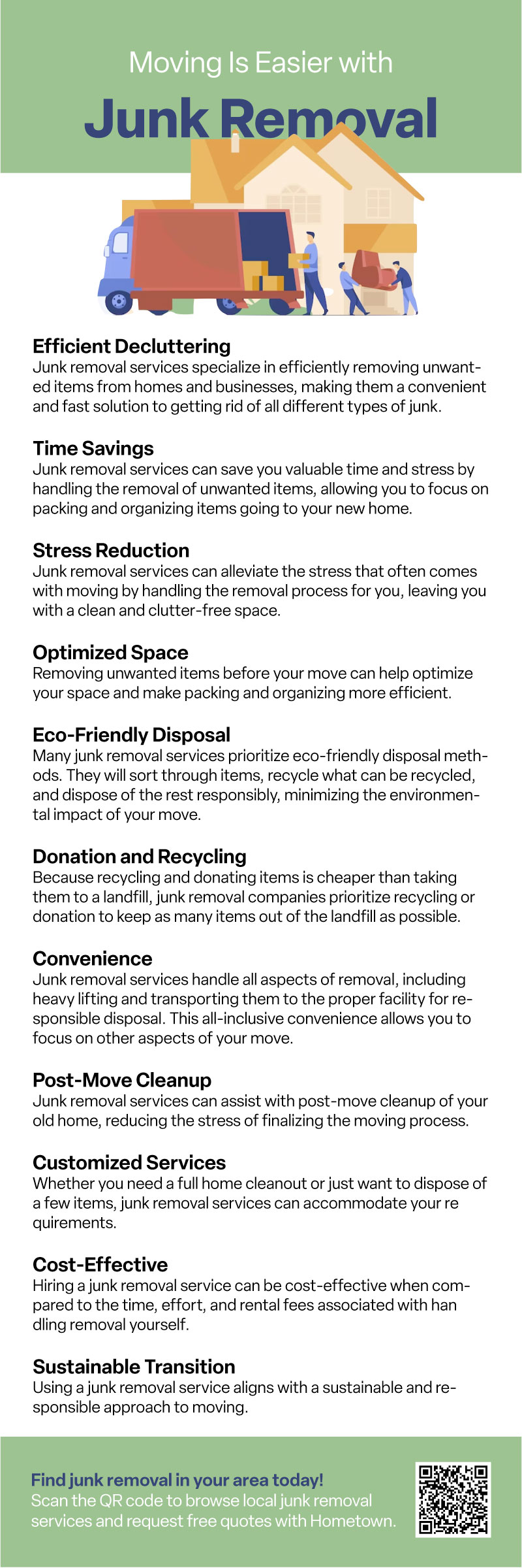 how moving is easier with junk removal infographic