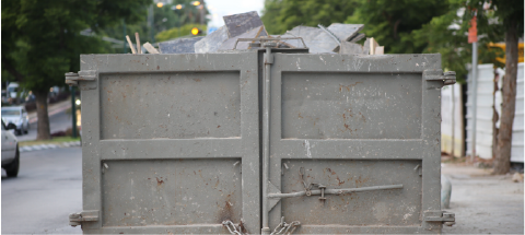 20 yard dumpster in street