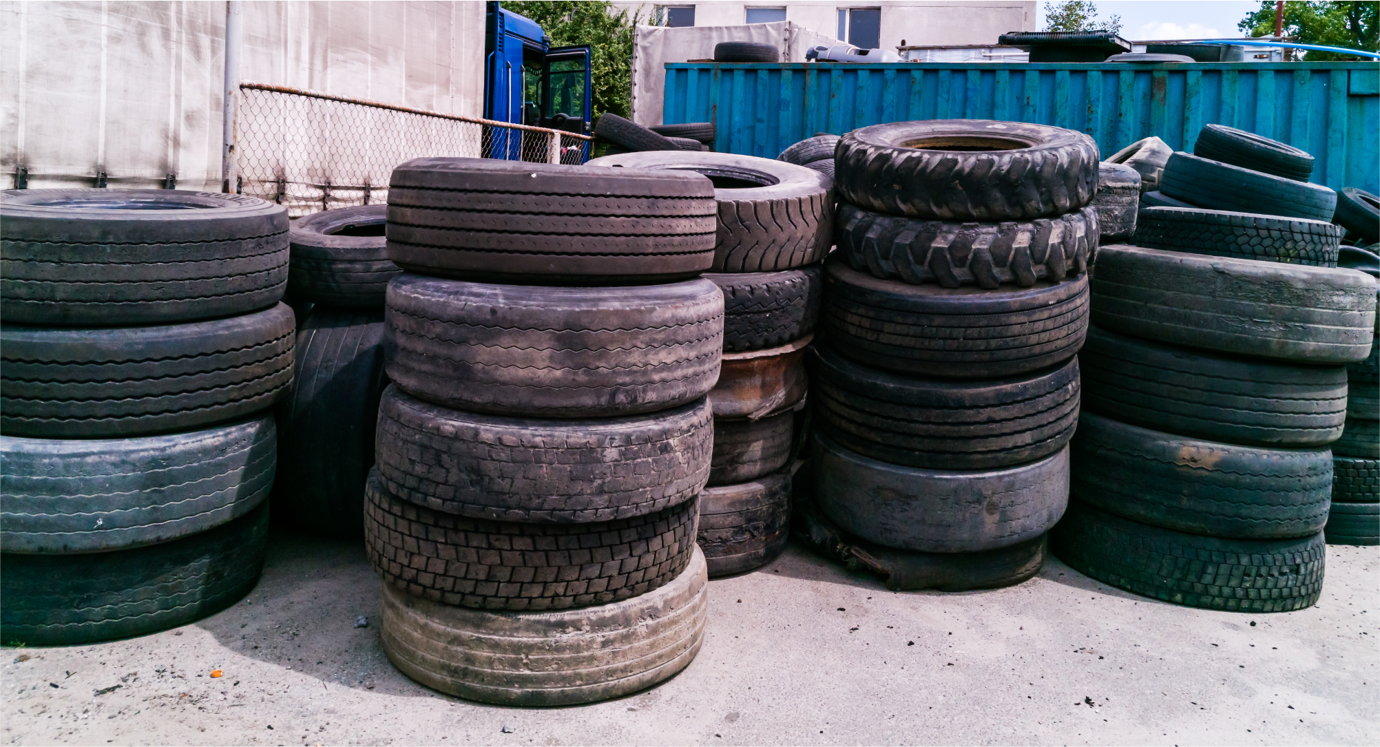 piles of old tires