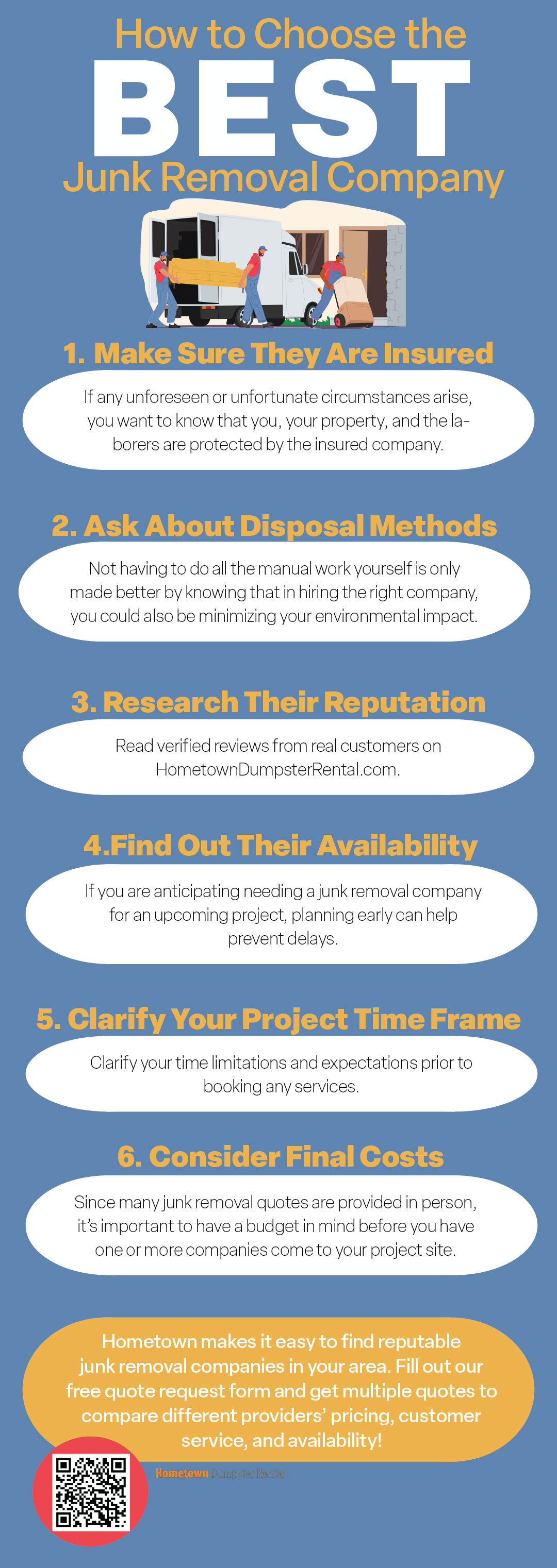 How to Choose the Best Junk Removal Company Infographic