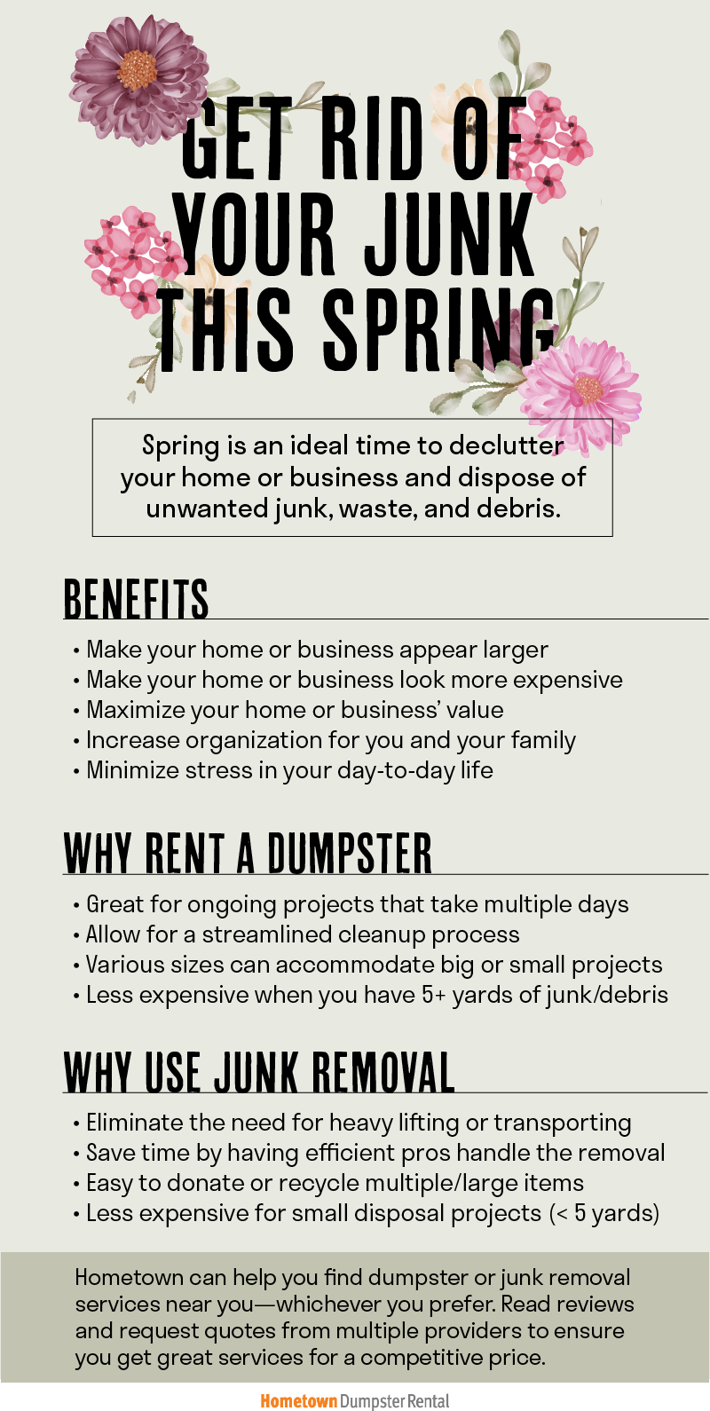 get rid of junk this spring infographic